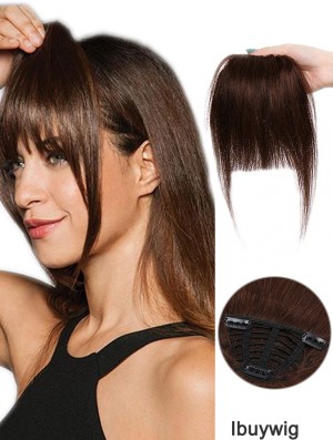 Clip in Fringe Thick Bangs Human Hair Piece