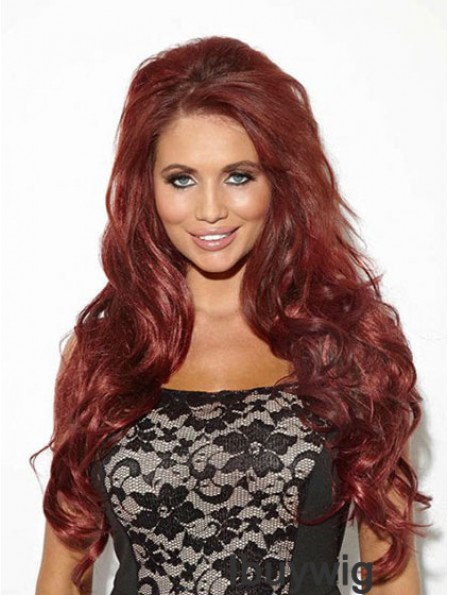 Wavy Synthetic Red Long Popular 3/4 Wigs