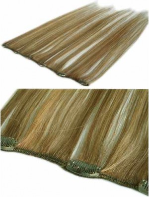 Amazing Blonde Straight Remy Human Hair Clip In Hair Extensions