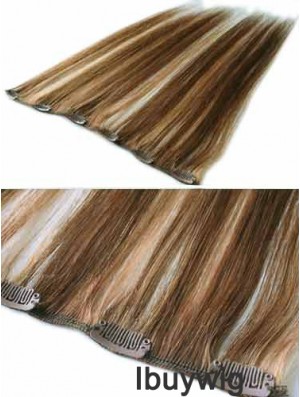 Good Brown Straight Remy Human Hair Clip In Hair Extensions