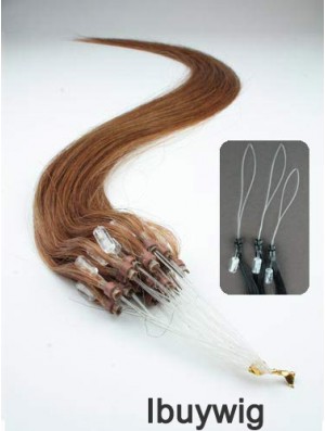 Discount Auburn Straight Micro Loop Ring Hair Extensions