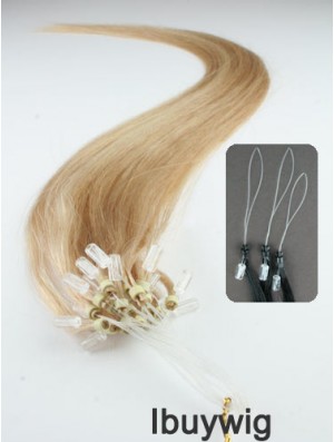 Gorgeous Blonde Straight Micro Loop Ring Hair Extensions