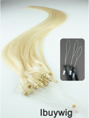 Perfect Blonde Straight Micro Loop Ring Hair Extensions