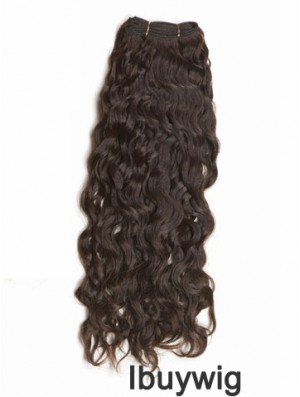 Curly Remy Human Hair Brown New Weft Extensions