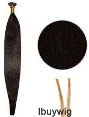 Black Straight Stick/I Tip Hair Extensions