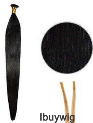 Black Straight Stick/I Tip Hair Extensions