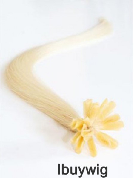 Blonde Straight Fashionable Nail/U Tip Hair Extensions