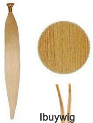 Blonde Straight Stick/I Tip Hair Extensions