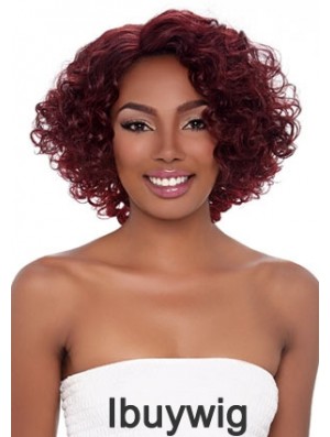 Curly Wigs For African American Women With Capless Curly Style Red Color