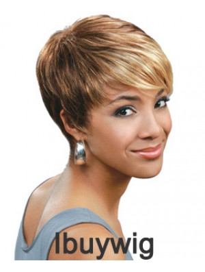 Blonde Boycuts Cropped Straight Capless Wholesale African Women Wig