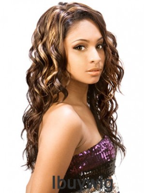 Long Brown Wavy Without Bangs Incredible African American Wigs