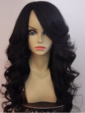 20 inch Lace Front Long Wavy With Bangs Best Front Lace Wigs For Black Woman UK