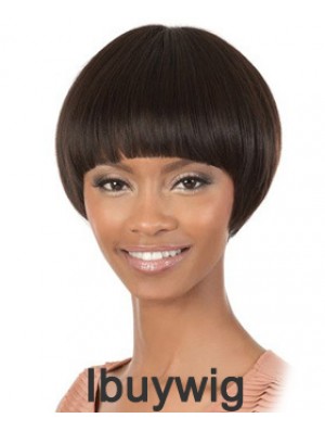 Short Brown Straight Bobs Cheapest African American Wigs