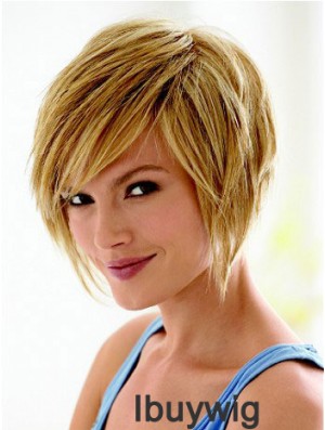 Short Hair Styles Bob With Capless Synthetic Straight Style Bobs