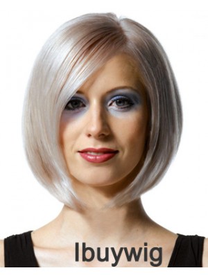 Full Lace Bobs Chin Length Straight 10 inch Platinum Blonde High Quality Fashion Wigs