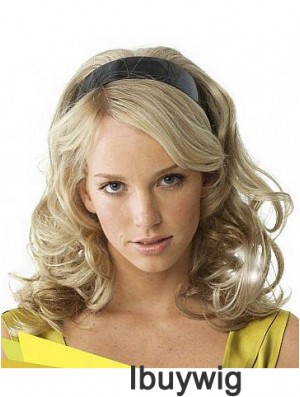 Long Wavy Blonde Gorgeous Synthetic Half Wigs