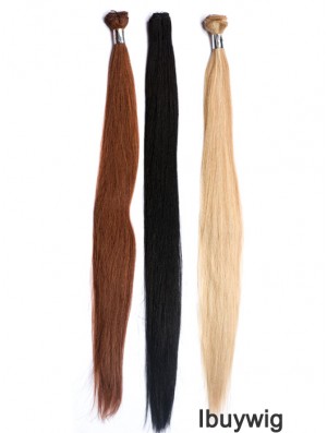 Straight Remy Human Hair Auburn Hairstyles Weft Extensions