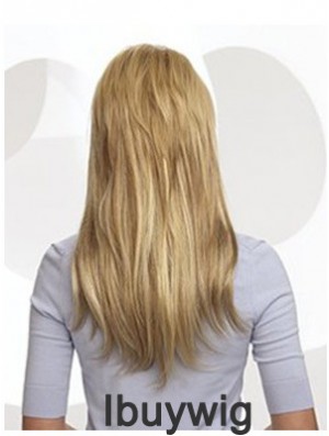 Cheap Blonde Straight Remy Human Hair Clip In Hair Extensions