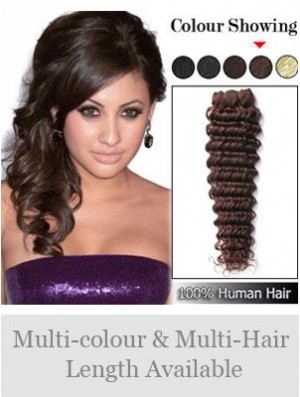 Wavy Remy Human Hair Auburn Sleek Weft Extensions