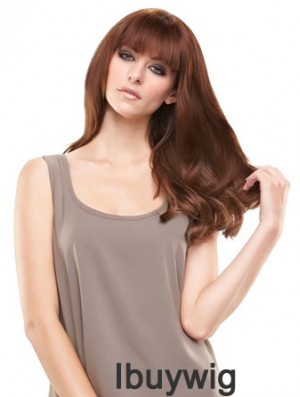 Modern Auburn Straight Remy Human Hair Clip In Hairpieces