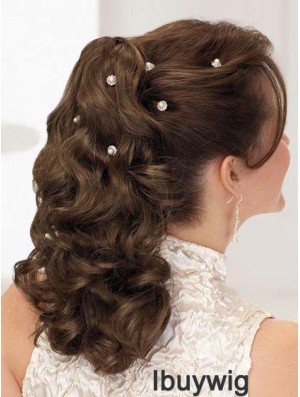 Fabulous Curly Brown Ponytails